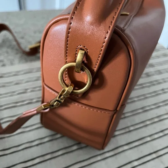 YSL camera supple bag top handle leather brown Saint Laurent like new 28cm - Picture 6 of 13